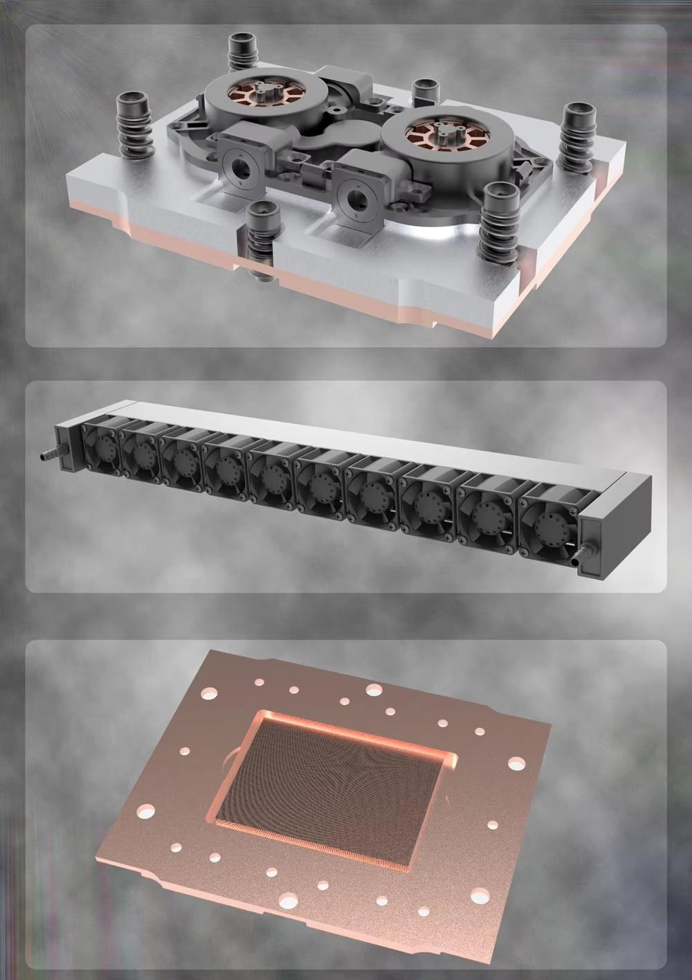 AMD-DP-1U-10F-2C AMD Double Pump 1U Dual CPU Server Liquid Cooler