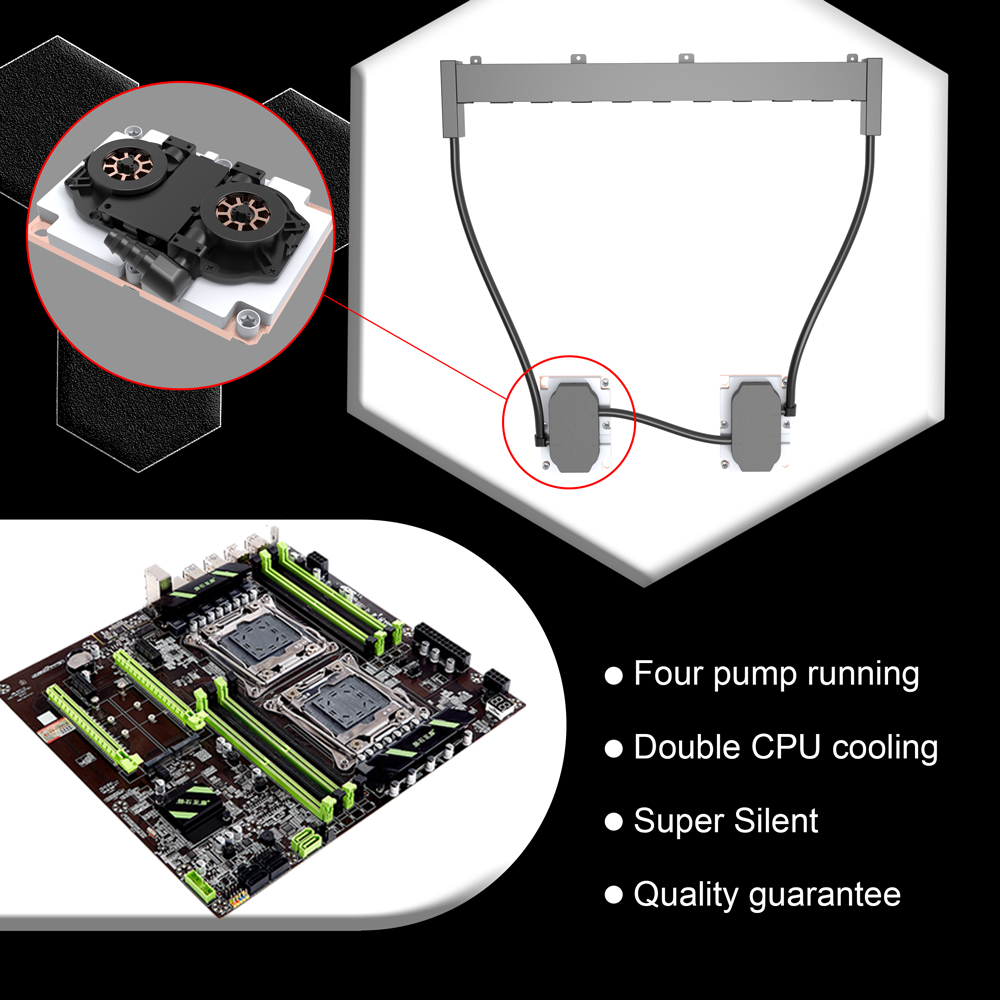 AMD-DP-1U-10F-2C AMD Double Pump 1U Dual CPU Server Liquid Cooler