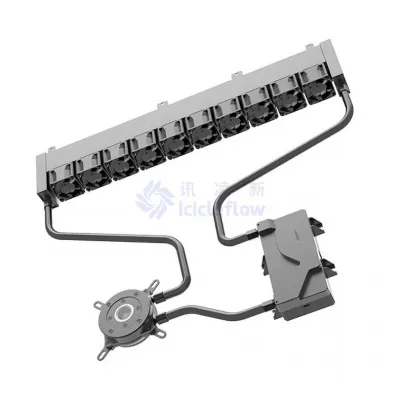 1U EX-DP-1U-10F Server Liquid Cooler with External Pump and visible window cooling block