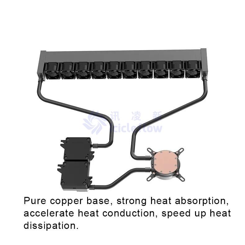 Icicleflow 1U EX-DP-1U-10F Server Liquid Cooler with External Pump and ...