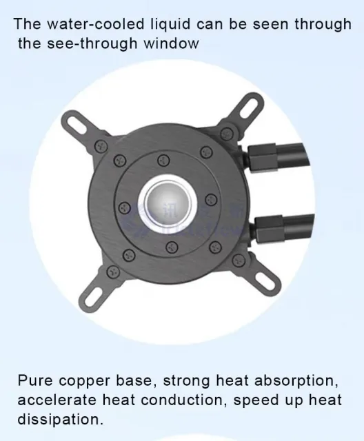 1U EX-DP-1U-10F Server Liquid Cooler with External Pump and visible window cooling block