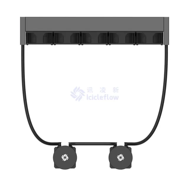 Icicleflow SP-2U-5F-2C 2U Server Liquid Cooler for dual-CPU with 5 Fan Radiator