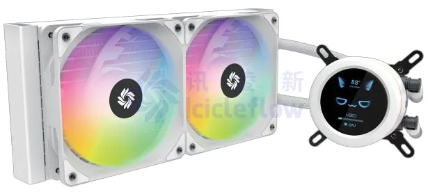 Round LCD Animation Display PC 360 Liquid Cooler