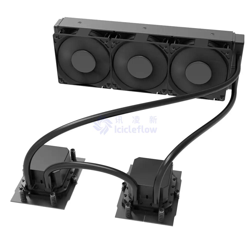 Icicleflow SP-3U-3F-2C Liquid Cooler Black for Server with 3 Height Unit