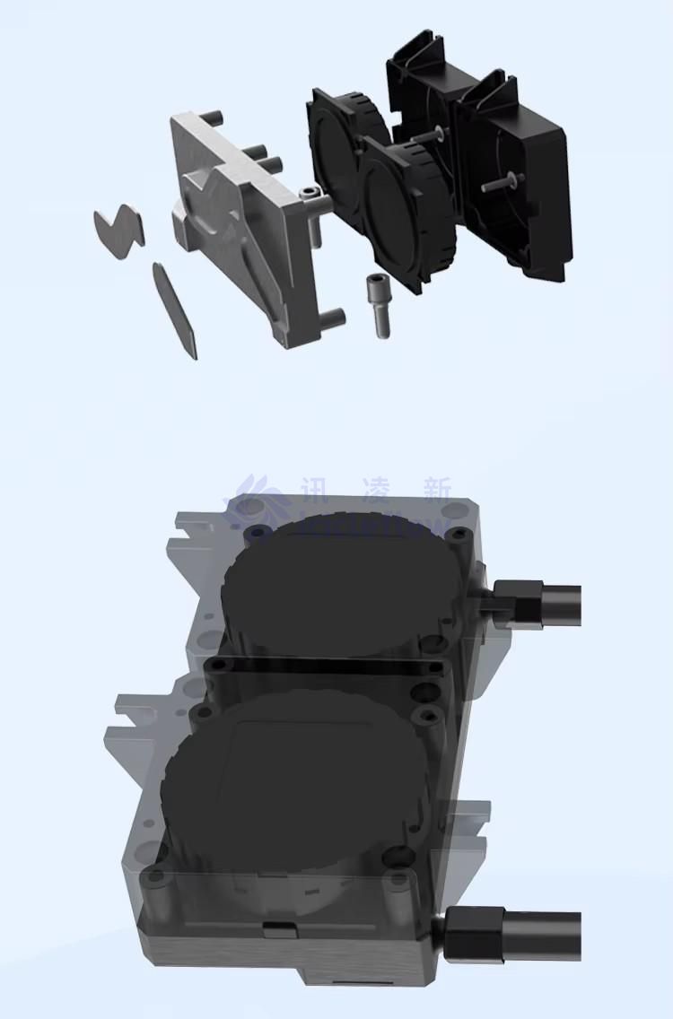 External Double Pump 1U Server Liquid Cooler