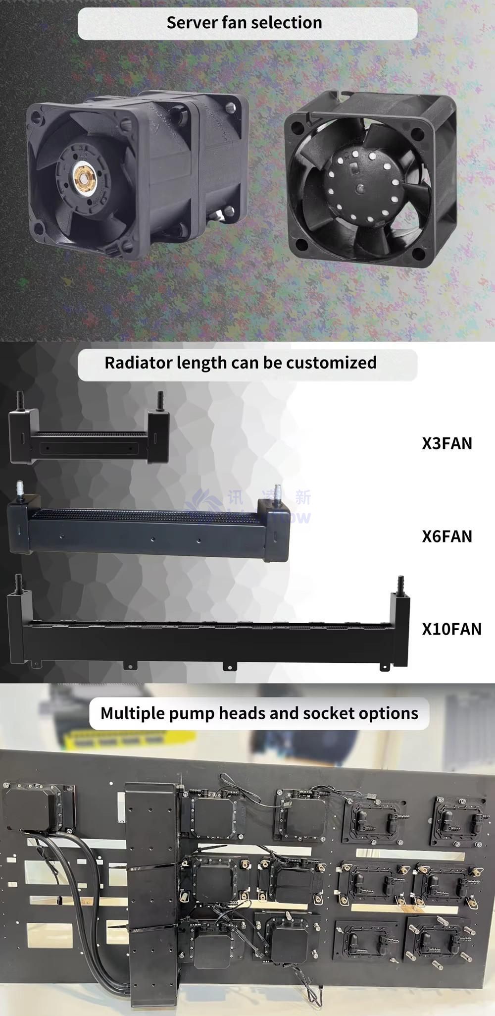 Intel Double Pump 1U Dual CPU Server Liquid Cooler