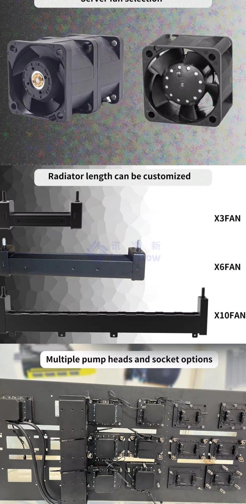 AMD-SP-2U-5F AMD Single Pump 2U Server Liquid Cooler