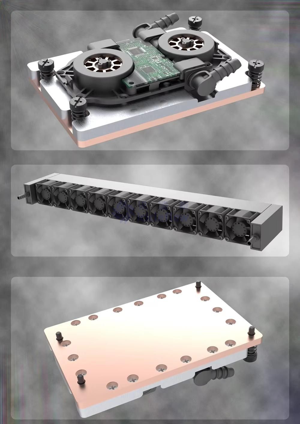 Intel-DP-1U-10F-2C Intel Double Pump 1U Dual CPU Server Liquid Cooler