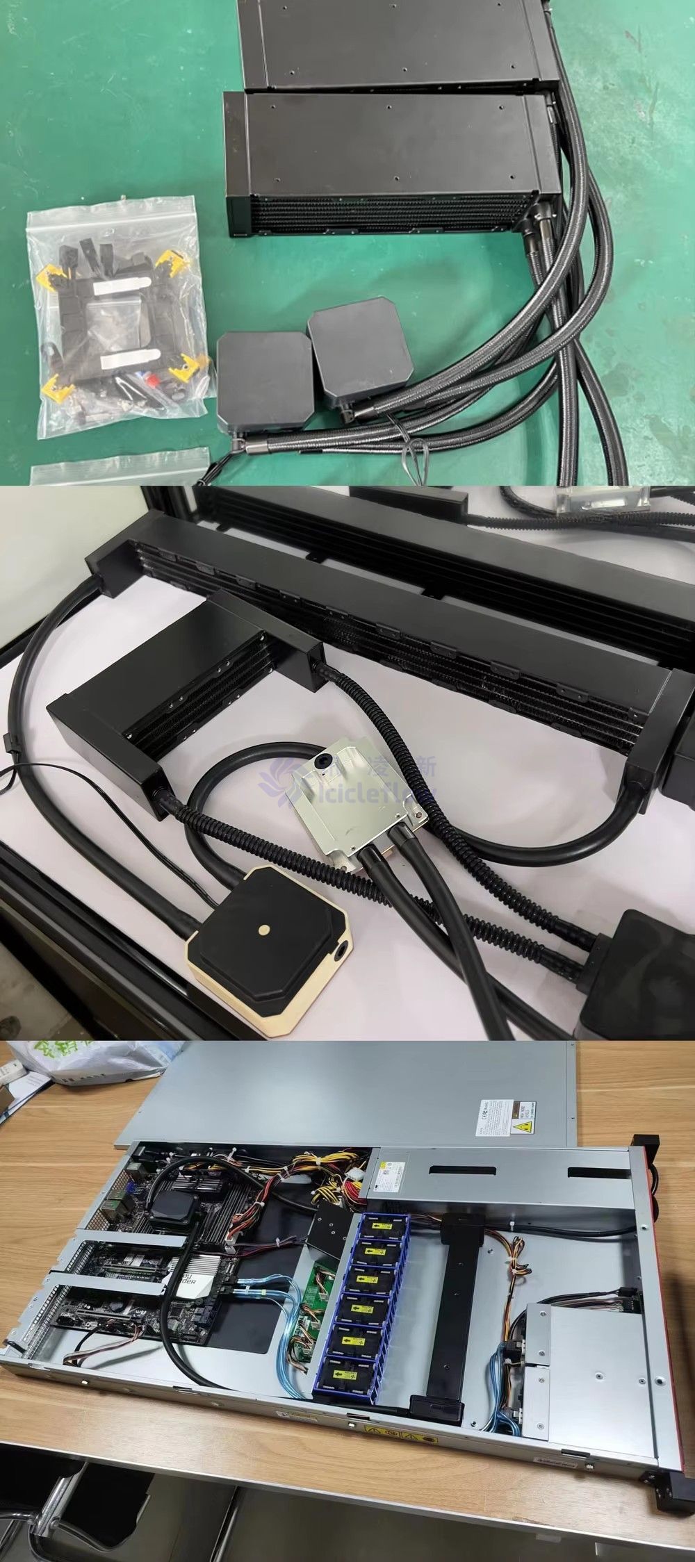 Intel-DP-1U-10F-2C Intel Double Pump 1U Dual CPU Server Liquid Cooler